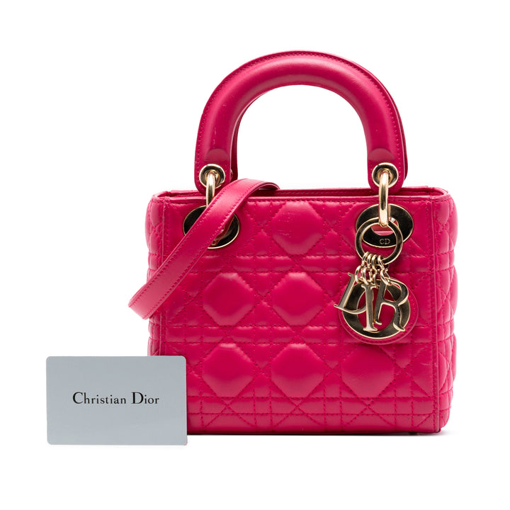 Dior Mini Cuir d’agneau Cannage Lady Dior