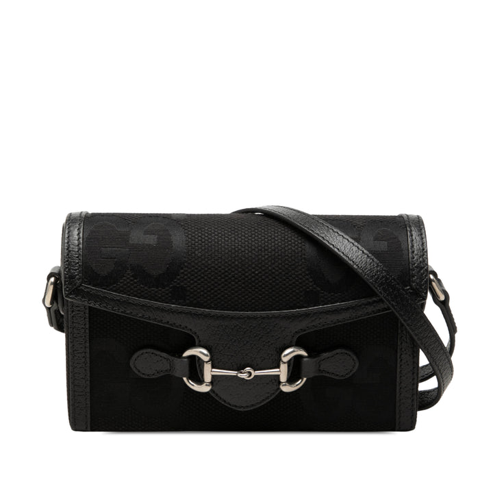 Gucci Sac bandoulière GG Horsebit 1955 Mini Noir – vue principale – GABY PARIS