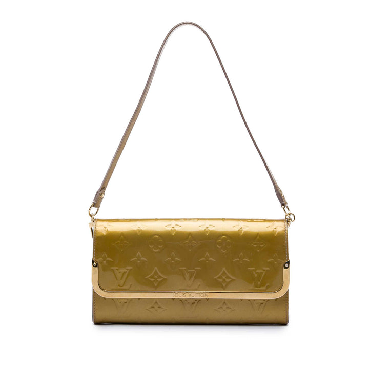 Louis Vuitton Sac porté épaule Rossmore Monogram MM Cuir verni Doré – vue principale – GABY PARIS
