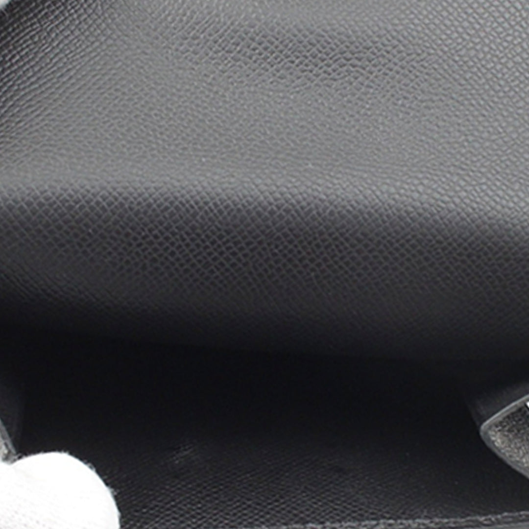 Veau Madame Kelly Poche Compact Portefeuille Noir
