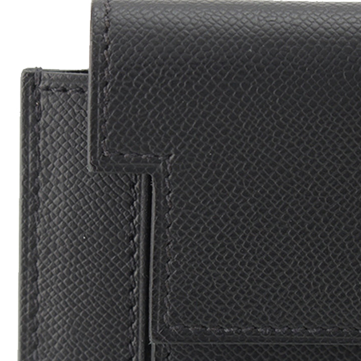 Veau Madame Kelly Poche Compact Portefeuille Noir
