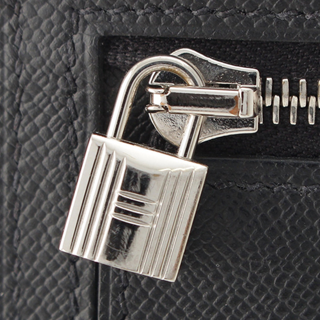 Veau Madame Kelly Poche Compact Portefeuille Noir
