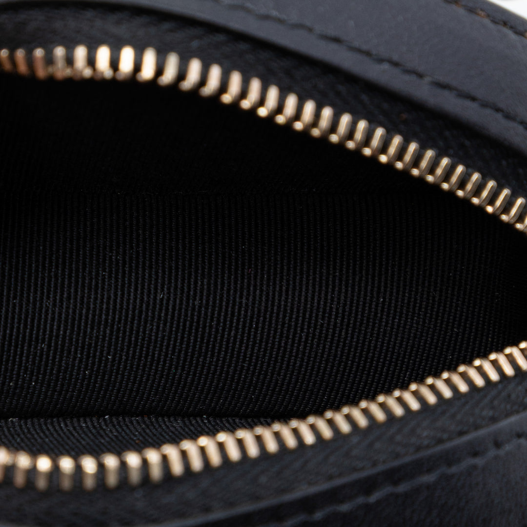 Chanel CC Matelassé Cuir d’agneau Rond Sac rond à chaîne Pochette avec chaîne