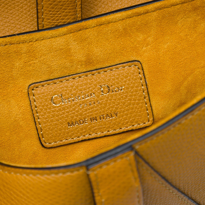 Dior grainé Saddle Sac Mini Cuir de veau grainé Marron – vue 5 – GABY PARIS