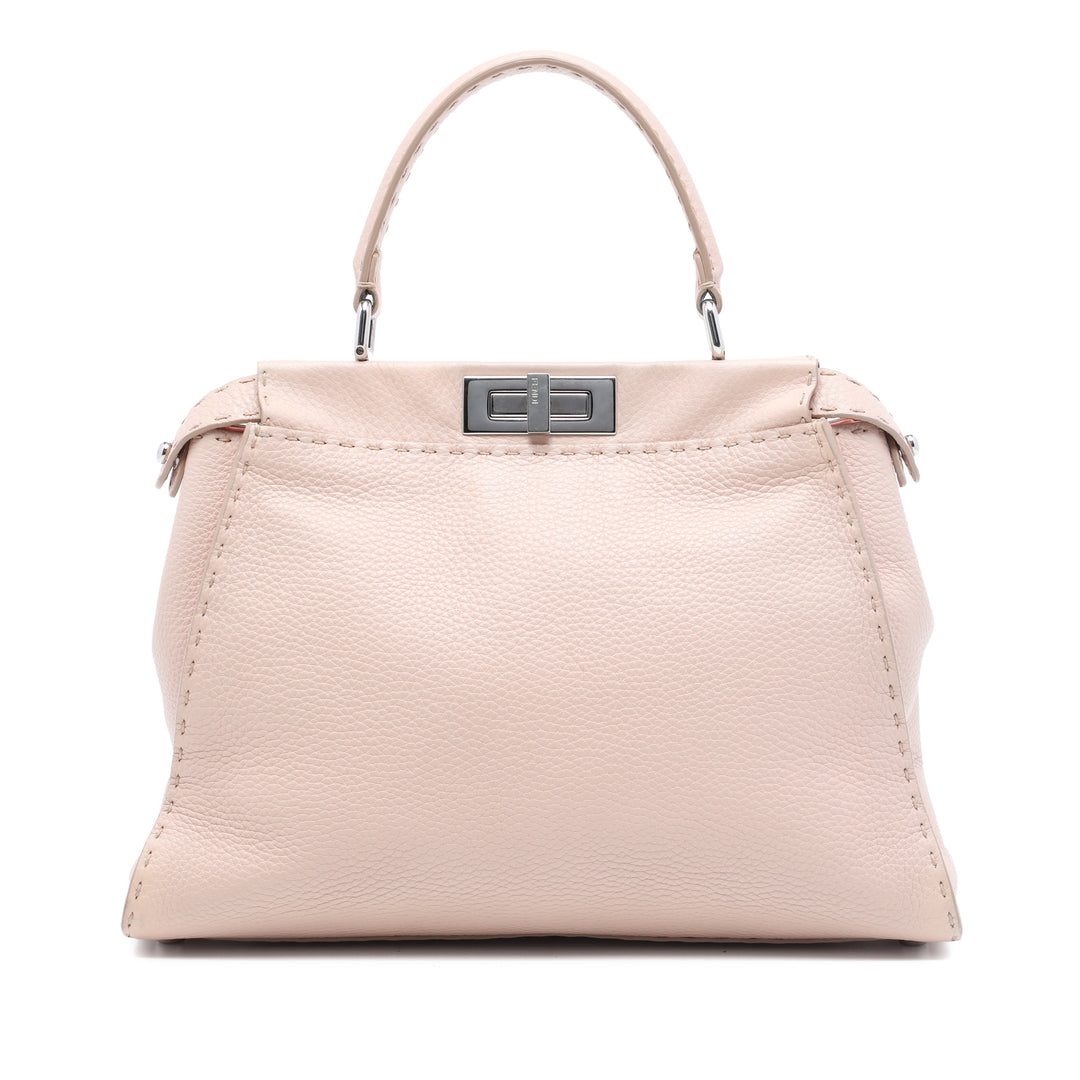 Fendi Selleria Peekaboo Iconic Sac Moyen Rose – vue principale – GABY PARIS