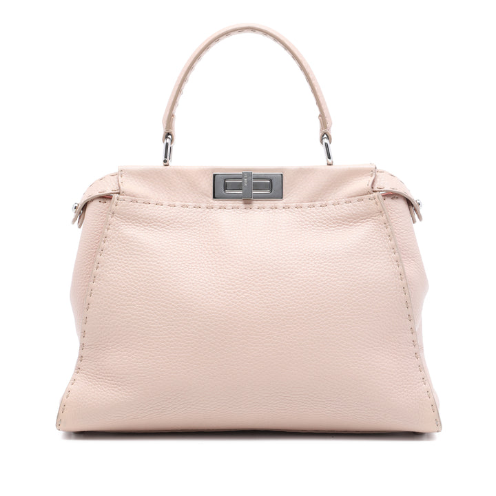 Fendi Selleria Peekaboo Iconic Sac Moyen Rose – vue principale – GABY PARIS