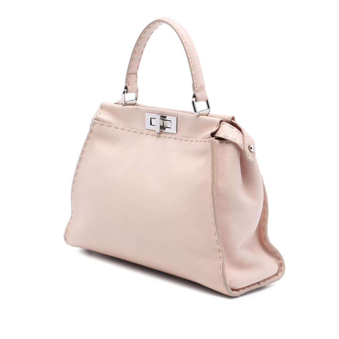 Fendi Selleria Peekaboo Iconic Sac Moyen Rose – vue 2 – GABY PARIS