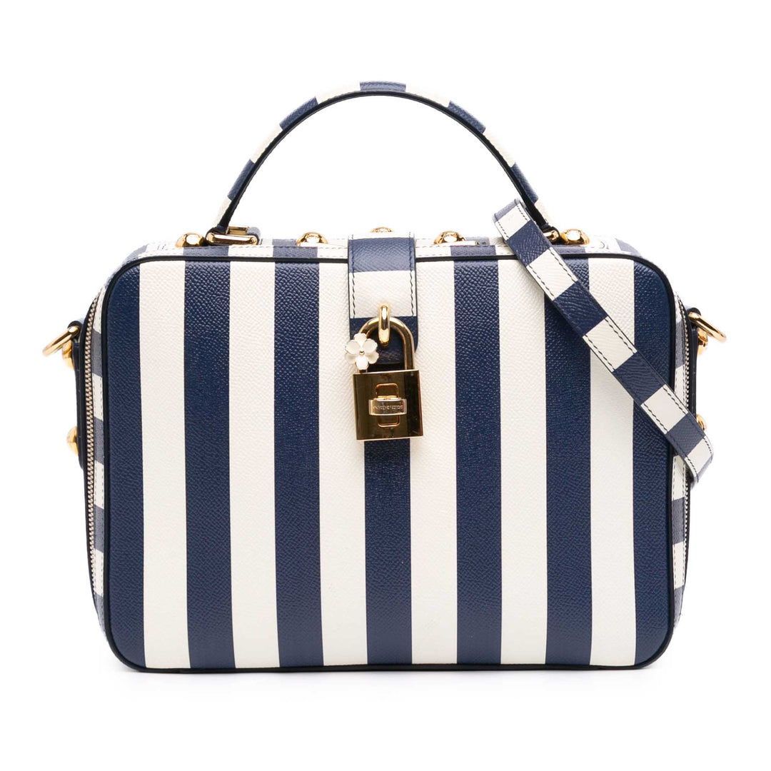 Rayé Sac boîte à Bleu
