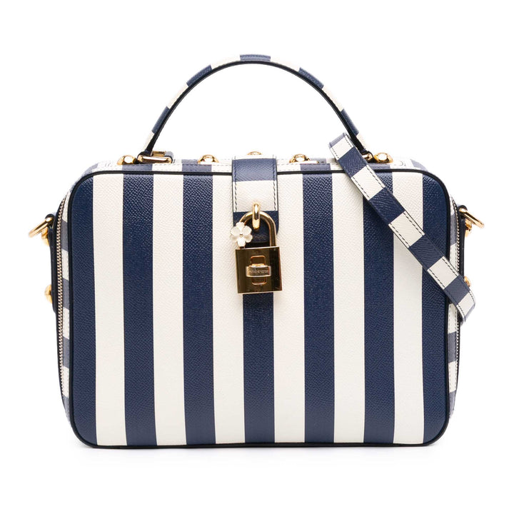 Rayé Sac boîte à Bleu