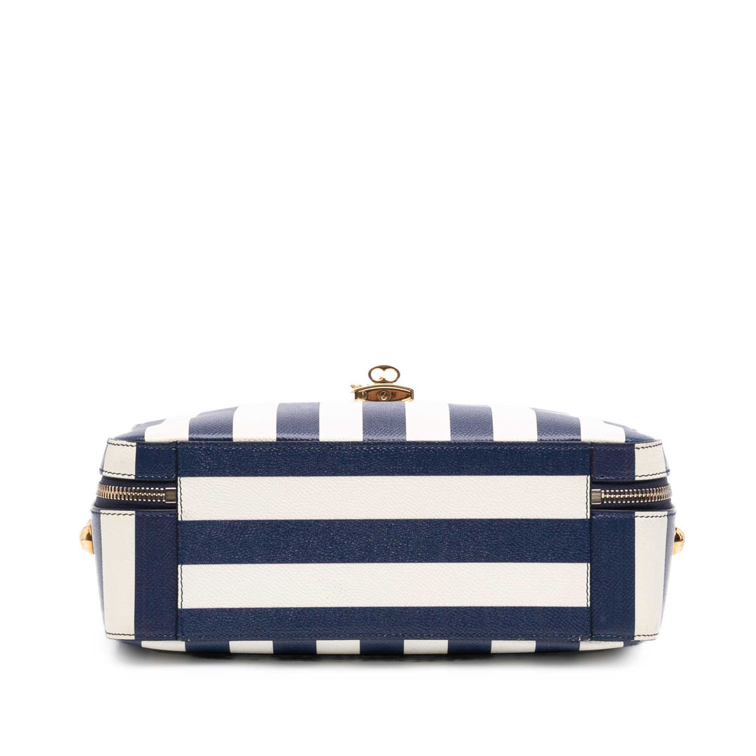 Rayé Sac boîte à Bleu