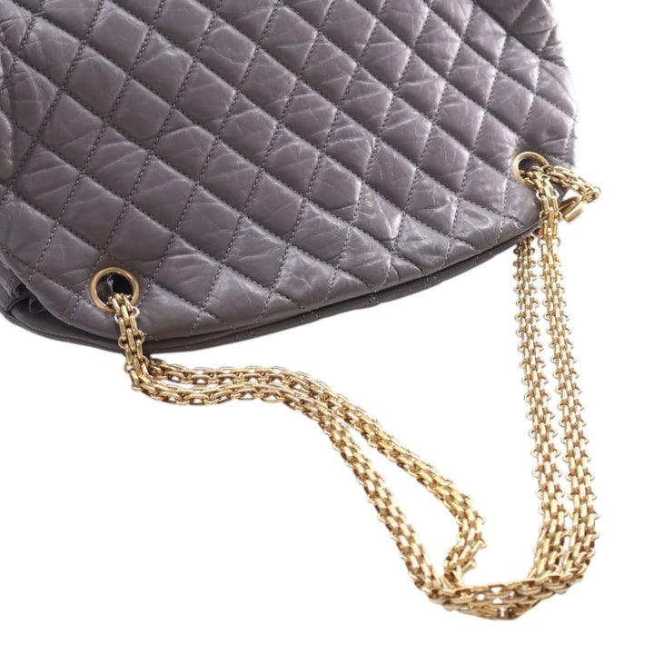 Chanel Large vieilli Cuir de veau Just Mademoiselle Bowling Sac