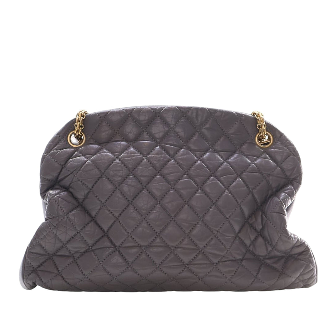 Chanel Large vieilli Cuir de veau Just Mademoiselle Bowling Sac