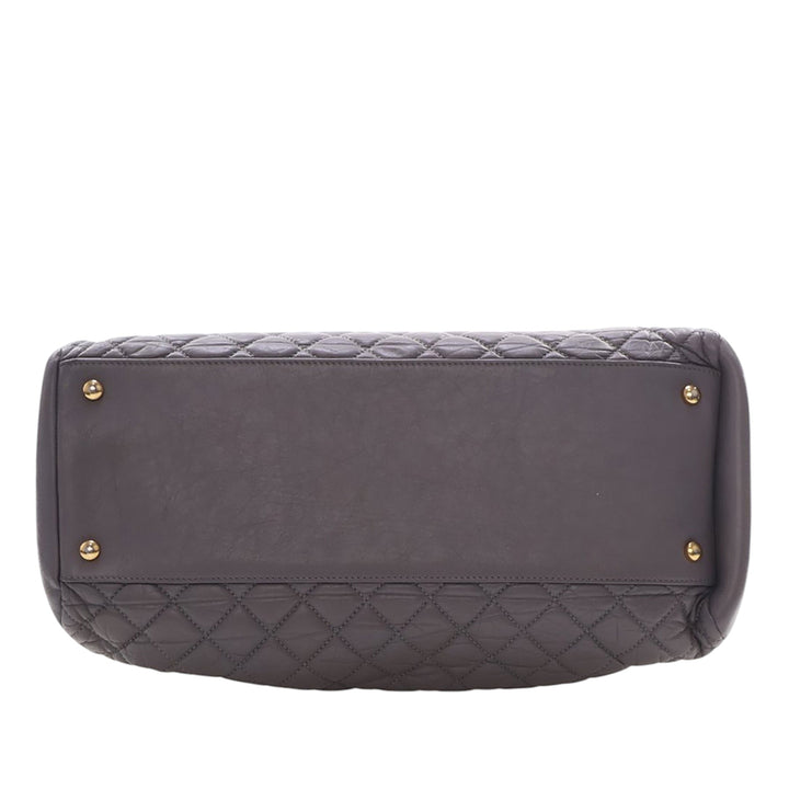Chanel Large vieilli Cuir de veau Just Mademoiselle Bowling Sac