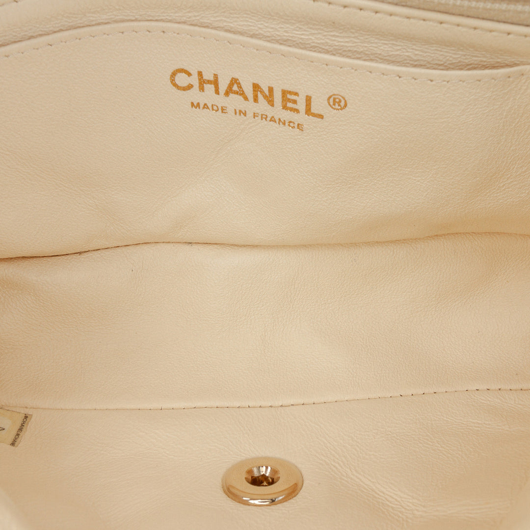 Chanel Mini Rectangular Classic Tweed Simple rabat Marron – GABY PARIS Authentique