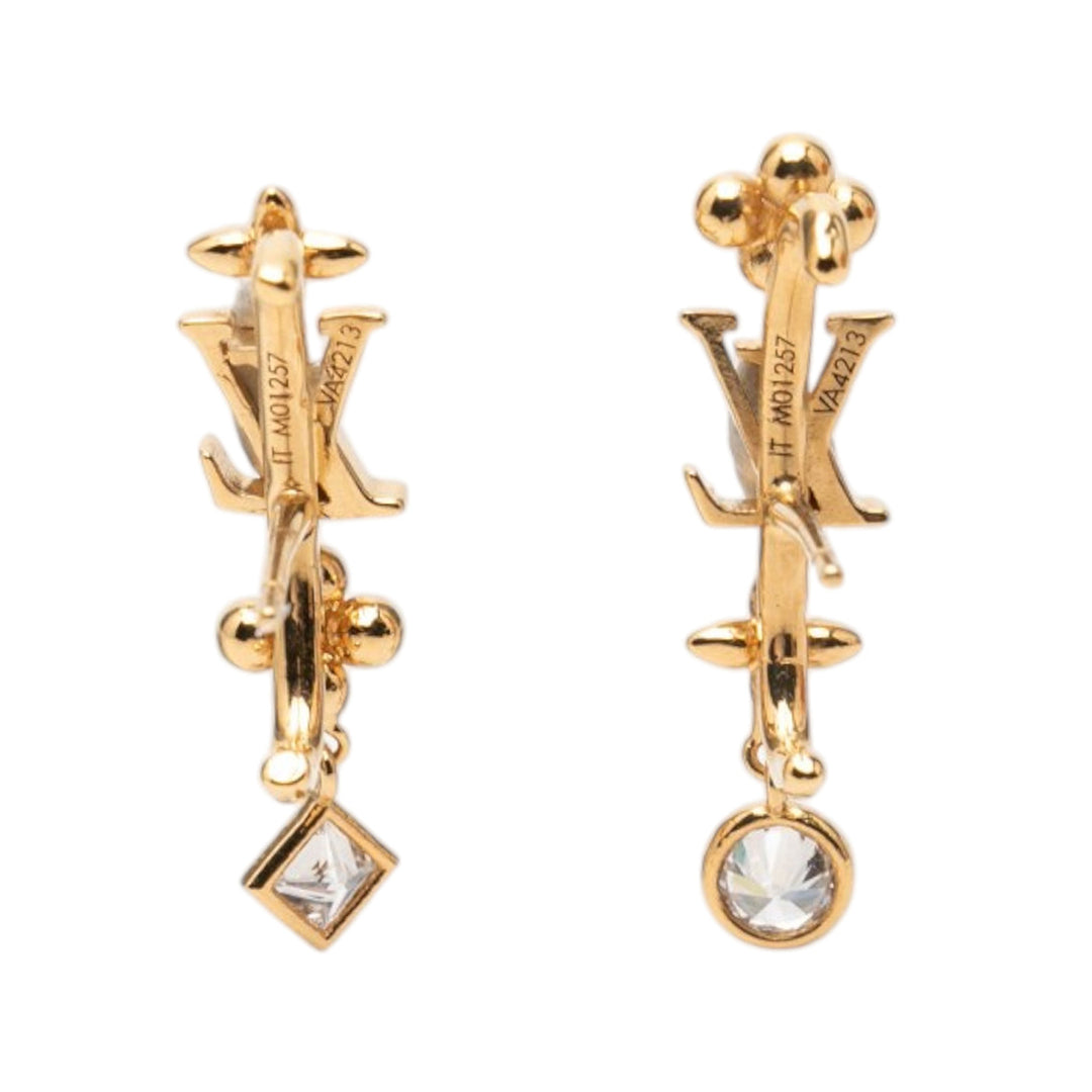 Louis Vuitton plaqué Strass LV In The Sky fermoir poussette Boucles d’oreilles