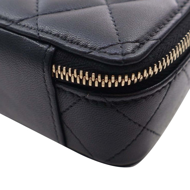 Chanel Mini Cuir d’agneau Trendy CC Cardholder With Chain Noir – GABY PARIS Authentique