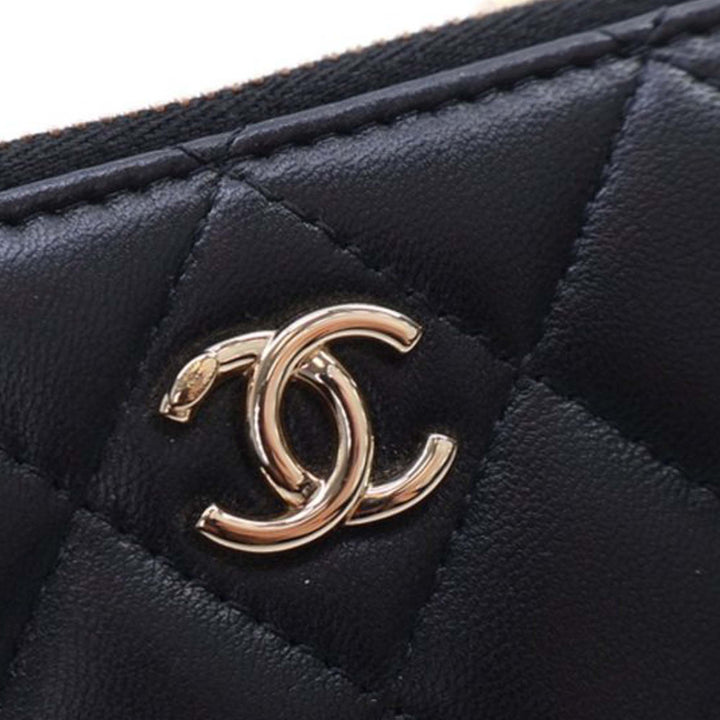 Chanel Mini Cuir d’agneau Trendy CC Cardholder With Chain Noir – GABY PARIS Authentique