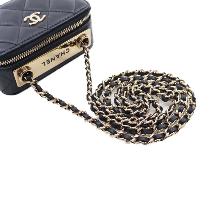 Chanel Mini Cuir d’agneau Trendy CC Cardholder With Chain Noir – GABY PARIS Authentique