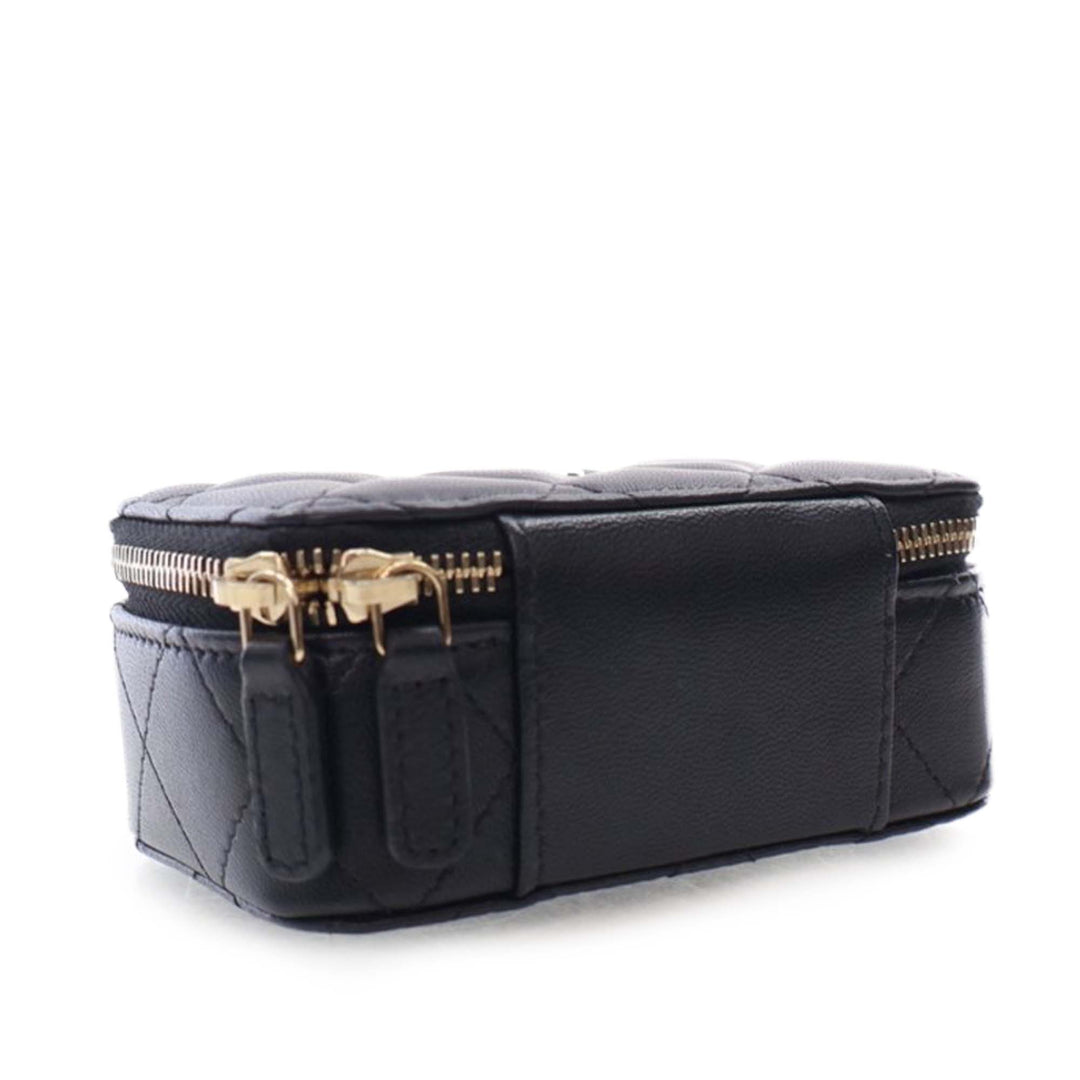 Chanel Mini Cuir d’agneau Trendy CC Cardholder With Chain Noir – GABY PARIS Authentique