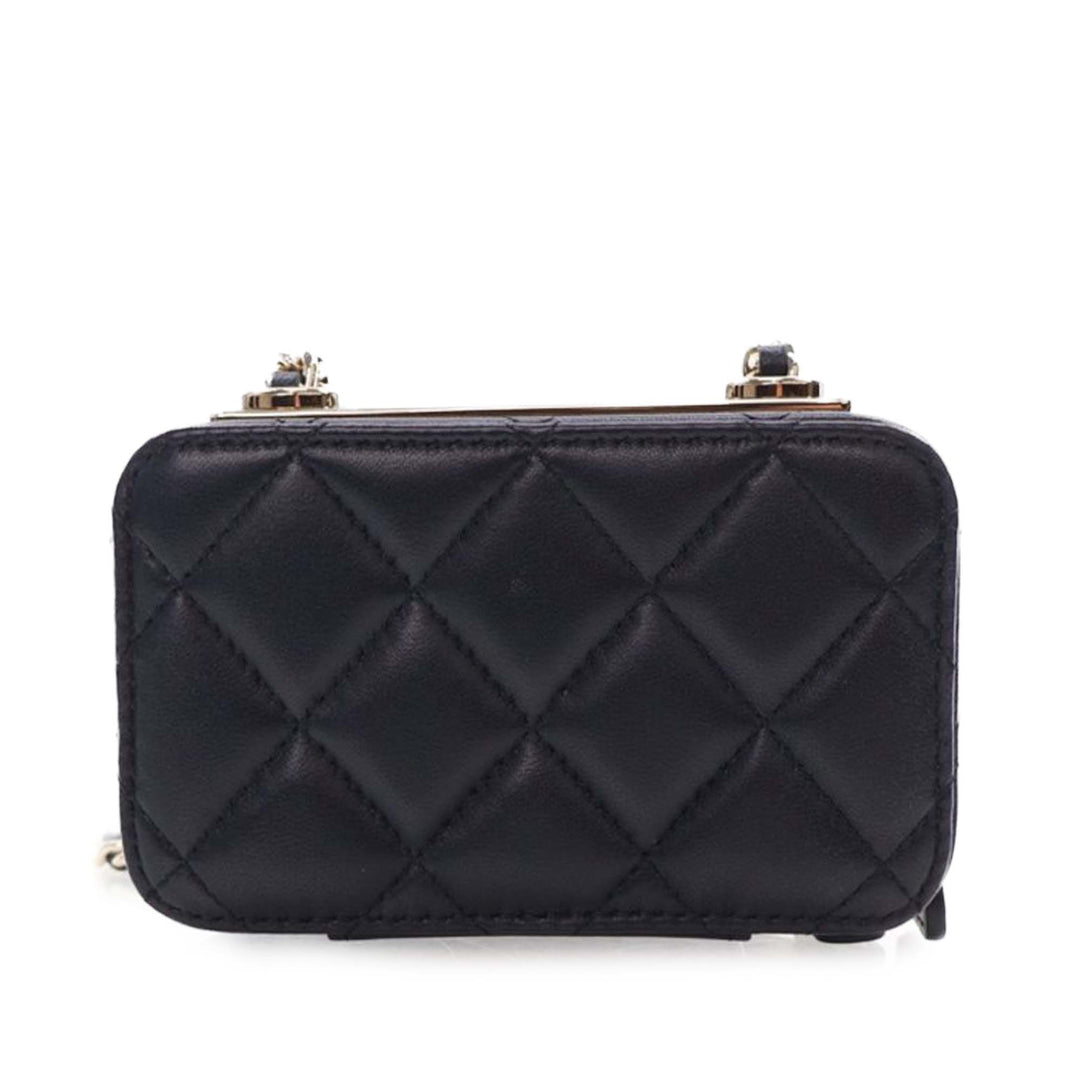 Chanel Mini Cuir d’agneau Trendy CC Cardholder With Chain Noir – GABY PARIS Authentique