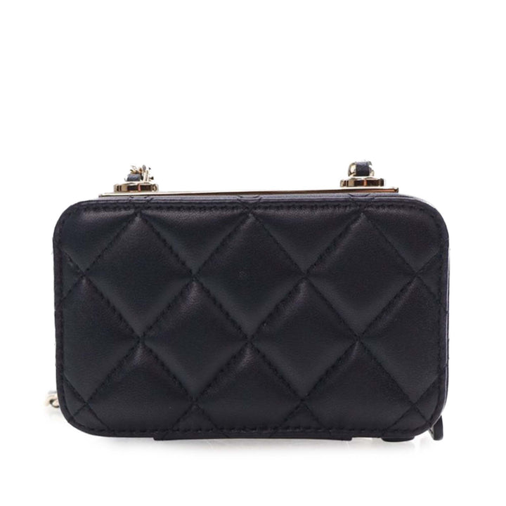 Chanel Mini Cuir d’agneau Trendy CC Cardholder With Chain Noir – GABY PARIS Authentique