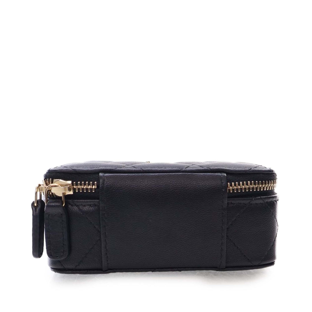 Chanel Mini Cuir d’agneau Trendy CC Cardholder With Chain Noir – GABY PARIS Authentique