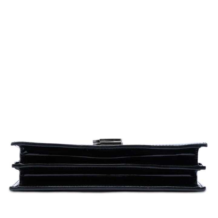 Saint Laurent Cuir verni Monogram Cassandra Clasp Sac
