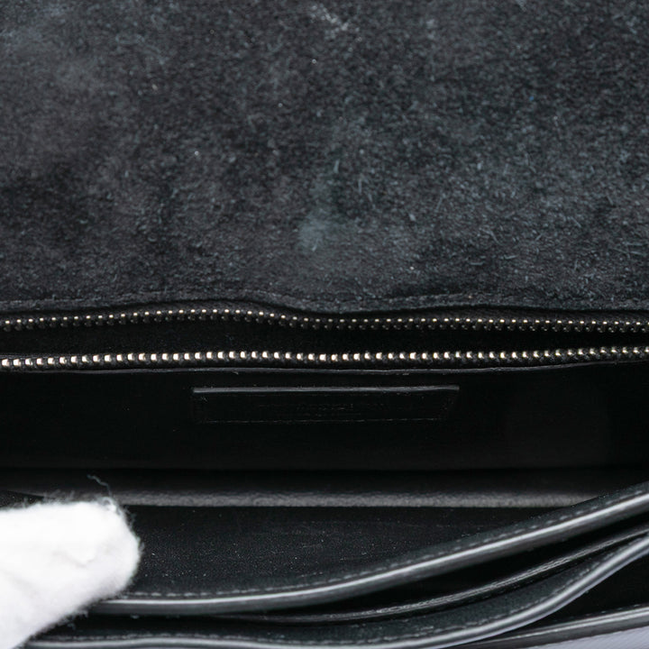 Saint Laurent Cuir verni Monogram Cassandra Clasp Sac