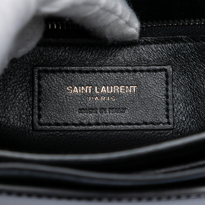 Saint Laurent Cuir verni Monogram Cassandra Clasp Sac