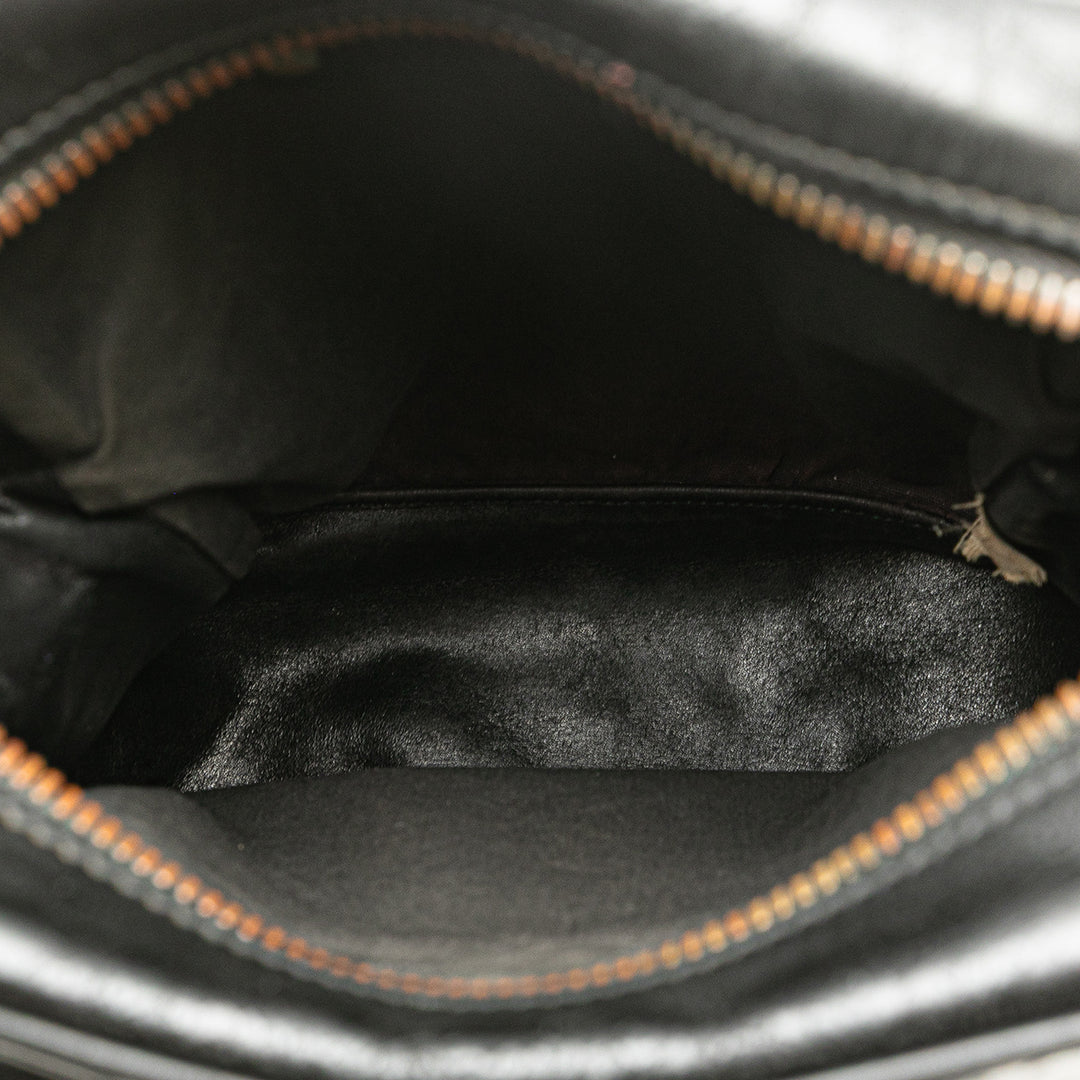 Nappa Intrecciato Front Pocket Crossbody Black - Gaby Paris