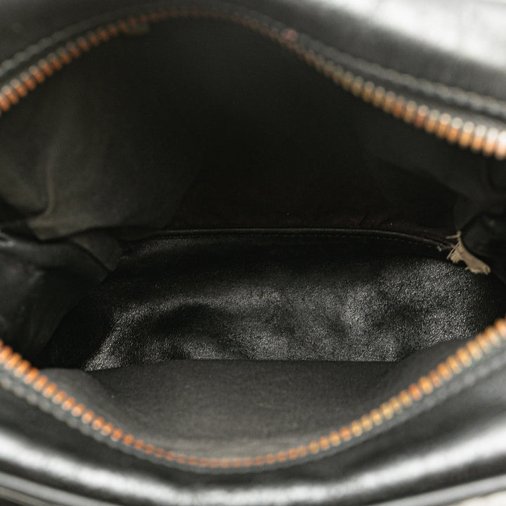 Nappa Intrecciato Front Pocket Crossbody Black - Gaby Paris