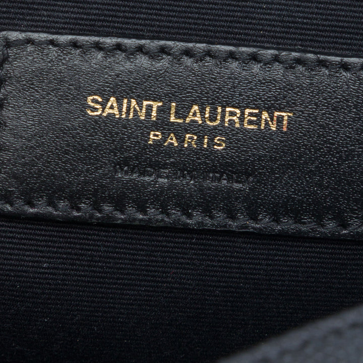 Saint Laurent Chevron Grain De Poudre Rond Vinyle Sac caméra