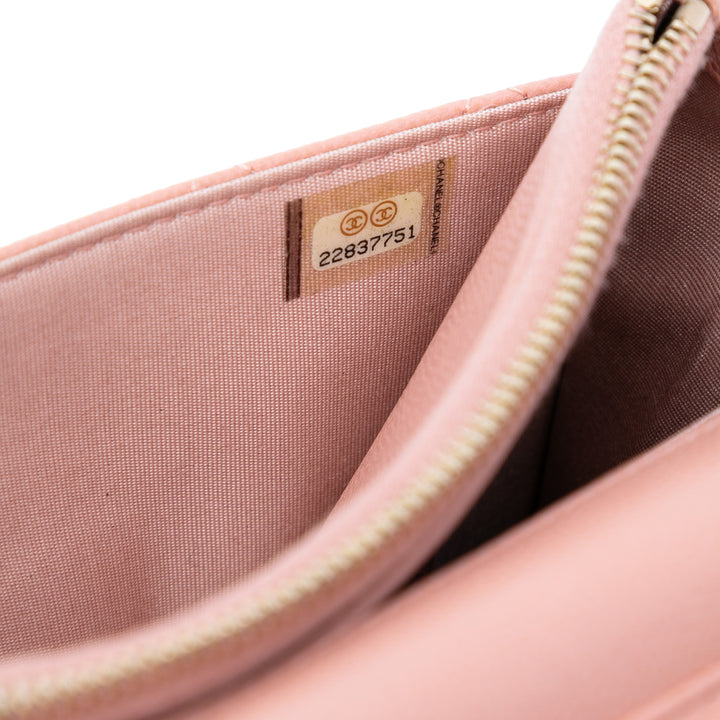 Chanel Matelassé Caviar Golden Class Wallet on Chain