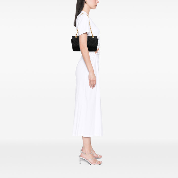 Chanel Medium Classic Tweed Simple rabat Noir