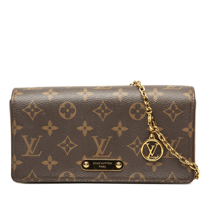 Louis Vuitton Sac à main Lily Wallet on Chain Monogram Marron – vue principale – GABY PARIS
