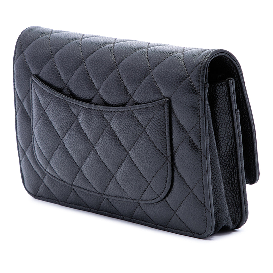 Chanel Sac bandoulière CC Matelassé Wallet on Chain Cuir caviar Noir – vue 2 – GABY PARIS