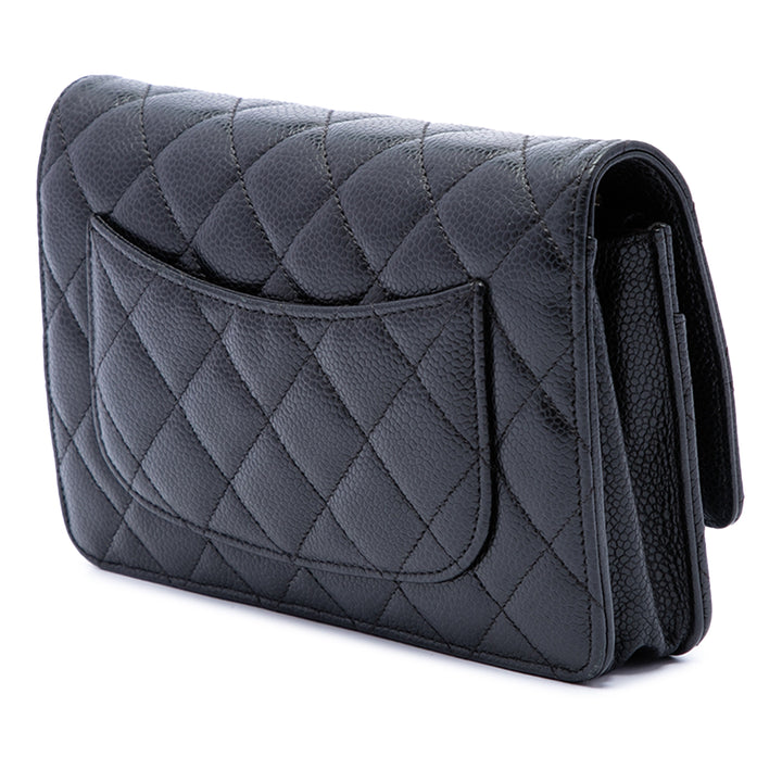 Chanel Sac bandoulière CC Matelassé Wallet on Chain Cuir caviar Noir – vue 2 – GABY PARIS