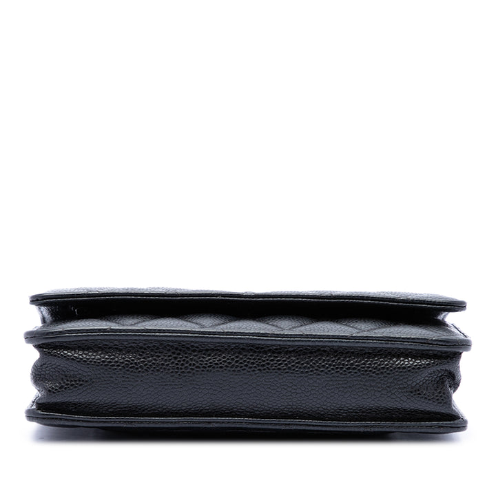 Chanel Sac bandoulière CC Matelassé Wallet on Chain Cuir caviar Noir – vue 3 – GABY PARIS