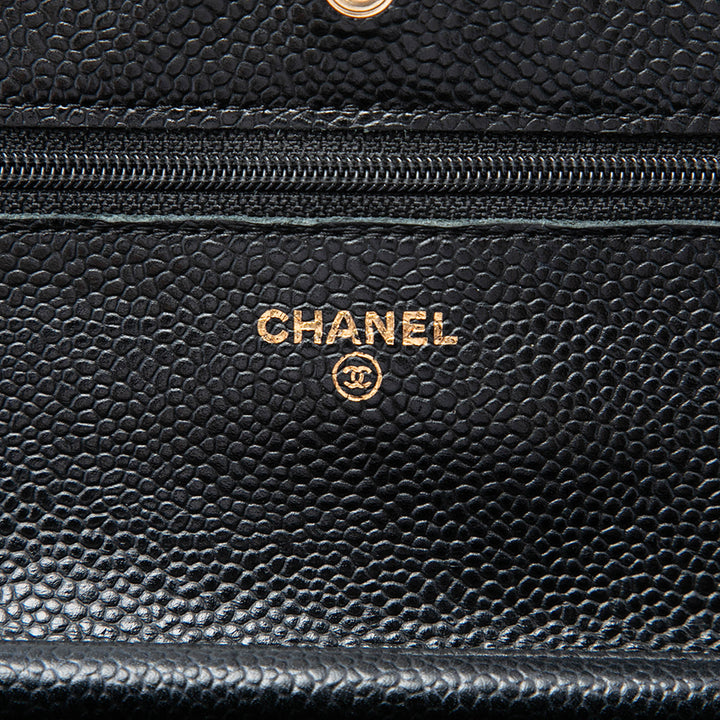 Chanel Sac bandoulière CC Matelassé Wallet on Chain Cuir caviar Noir – vue 5 – GABY PARIS