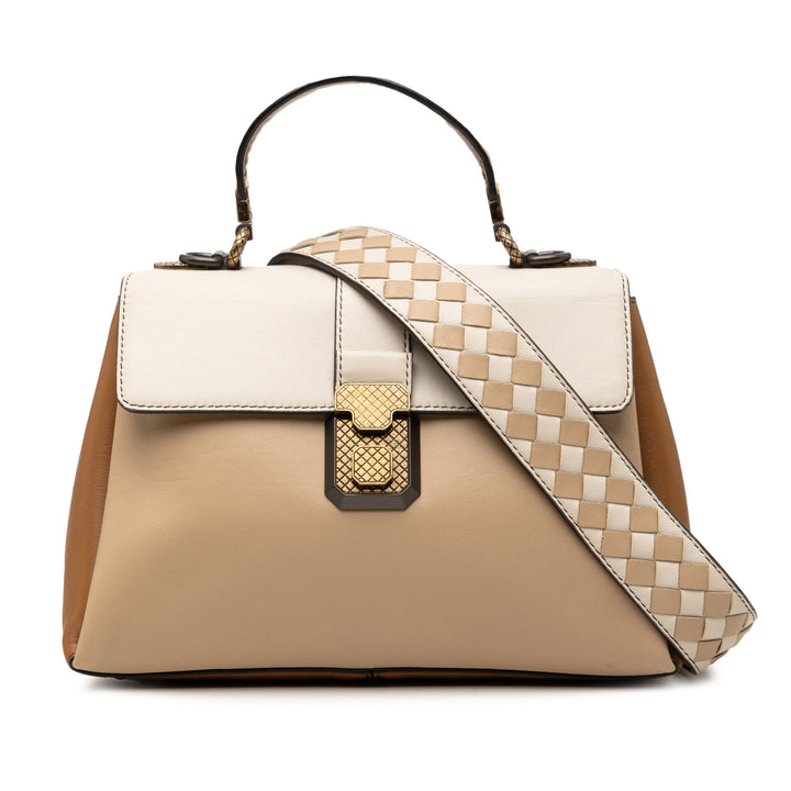 Bottega Veneta Small Tricolor Nappa Piazza sac à anse supérieure