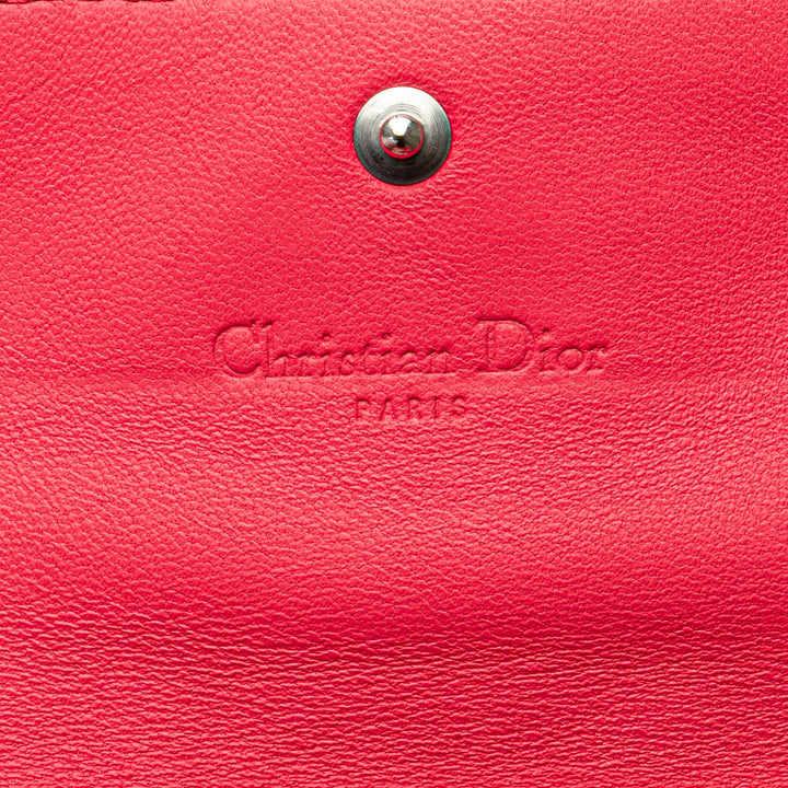 Lambskin Cannage Lady Dior Wallet On Chain Pink - Gaby Paris