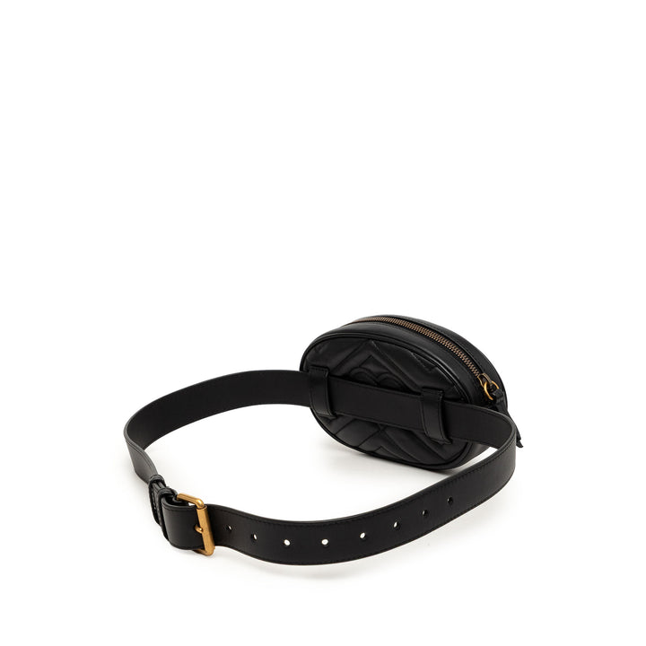 GG Marmont Matelasse Sac ceinture Cuir de veau Noir