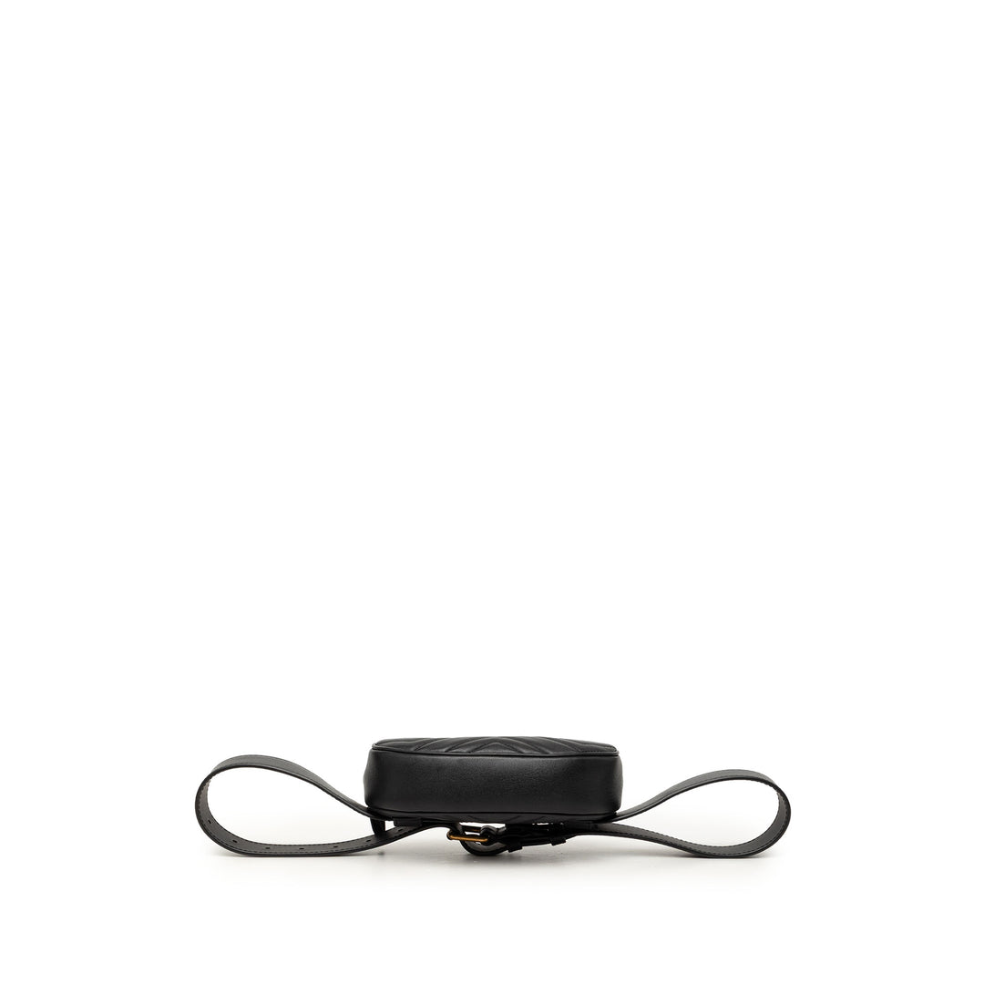 GG Marmont Matelasse Sac ceinture Cuir de veau Noir