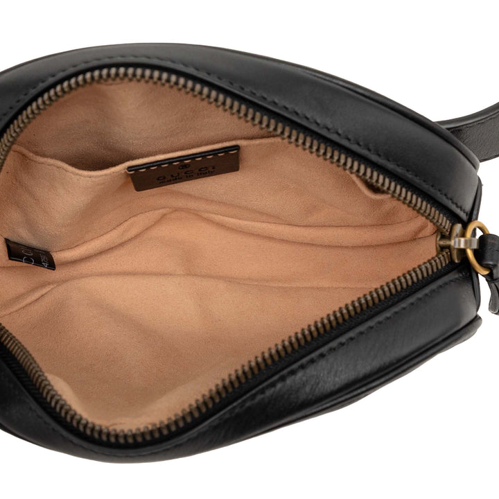 GG Marmont Matelasse Sac ceinture Cuir de veau Noir
