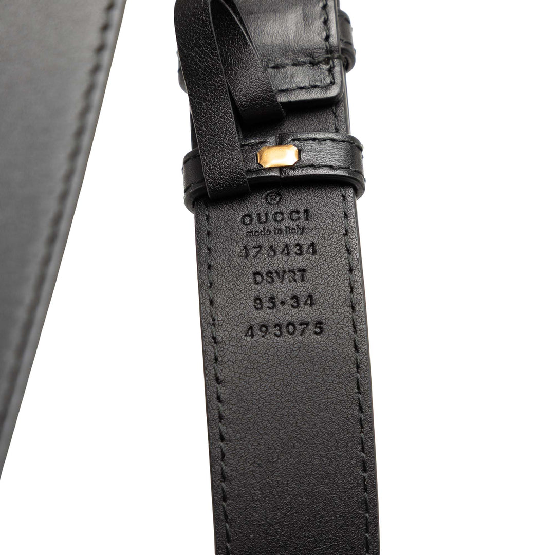 GG Marmont Matelasse Sac ceinture Cuir de veau Noir