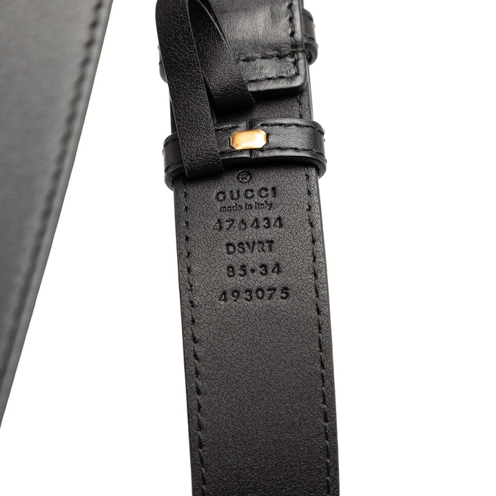 GG Marmont Matelasse Sac ceinture Cuir de veau Noir