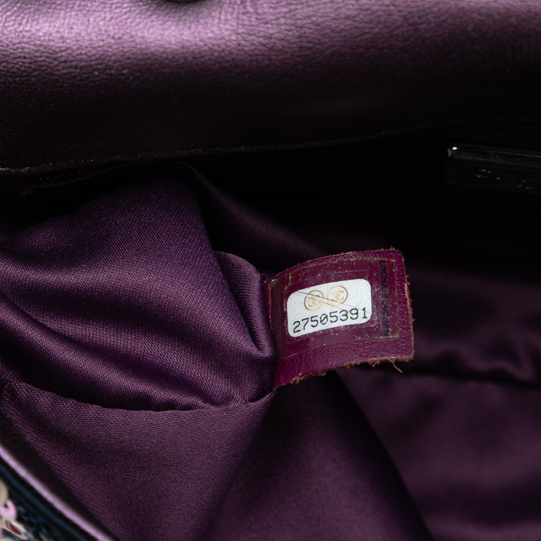 Chanel CC Matelassé Cuir d’agneau Sequins Simple rabat