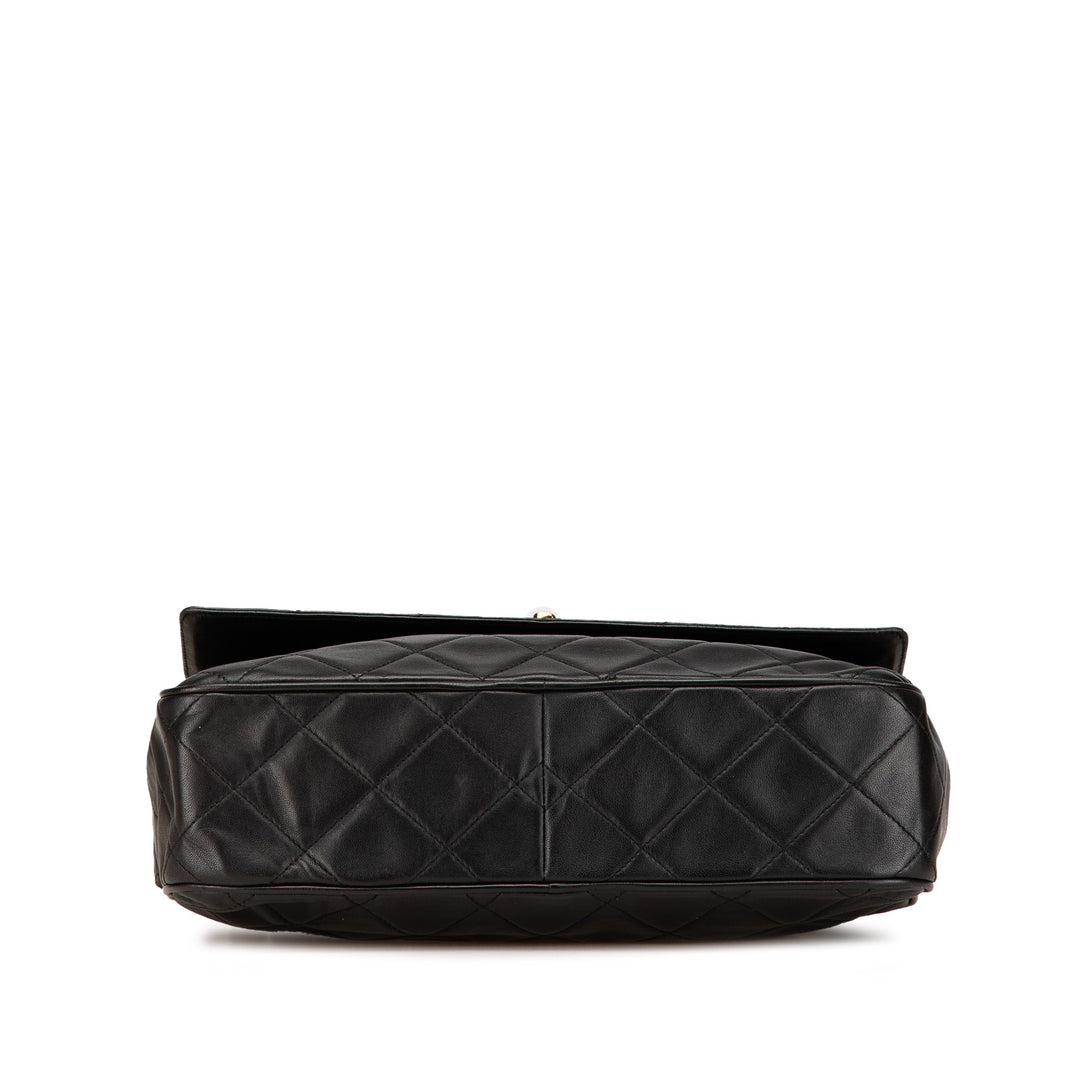 CC Quilted Lambskin Tassel Crossbody Black - Gaby Paris