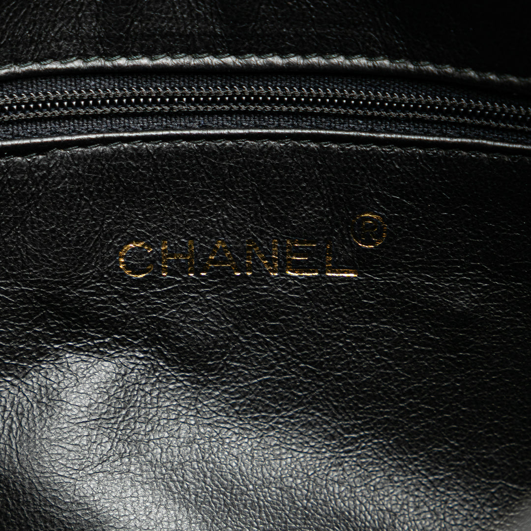 CC Quilted Lambskin Tassel Crossbody Black - Gaby Paris
