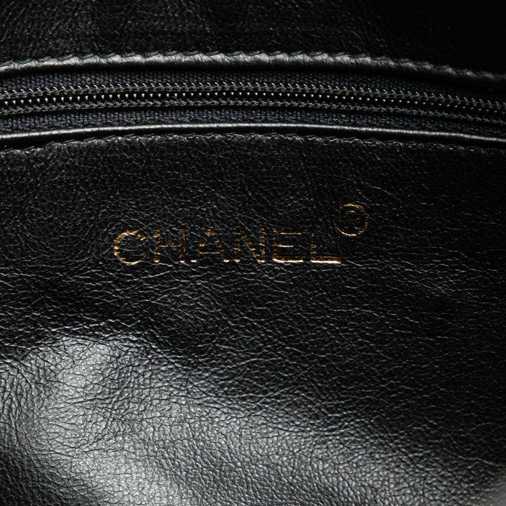 CC Quilted Lambskin Tassel Crossbody Black - Gaby Paris